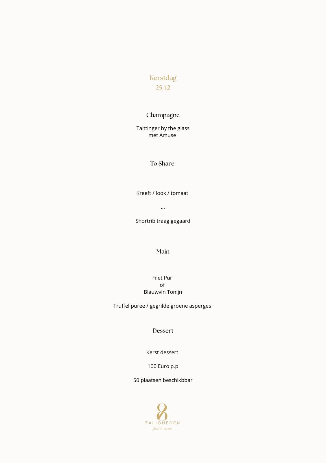 kerstmenu